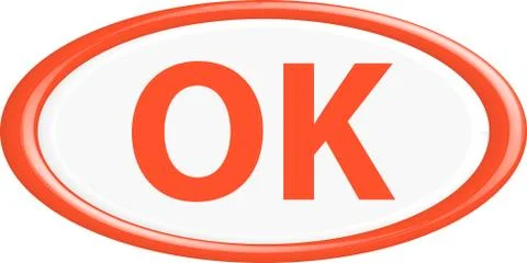 Button OK Stock Illustration