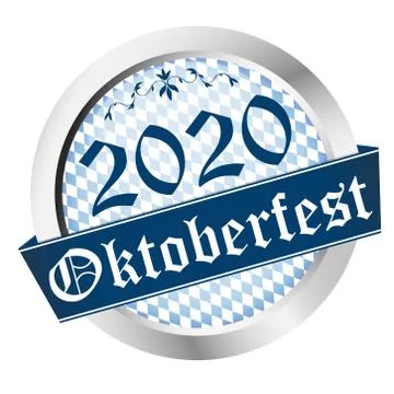 Button Oktoberfest 2020 Stock Illustration