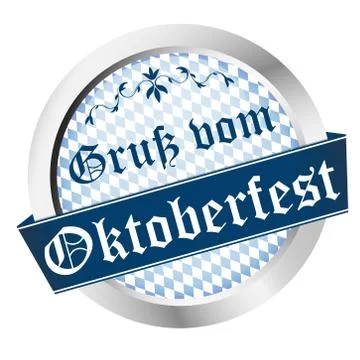 Button Oktoberfest Germany Munich Stock Illustration