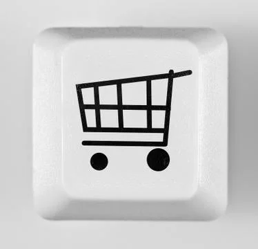 Button online shopping Stock Illustration