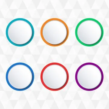 Button or badge set. Vector illustration. Stock Illustration