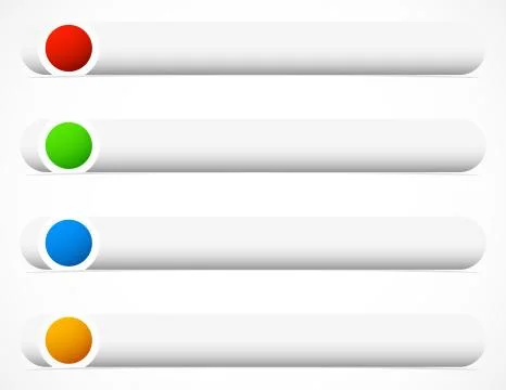 Button or banner elements. Colorful label, tag for your messages. Abstract re Stockillustratie