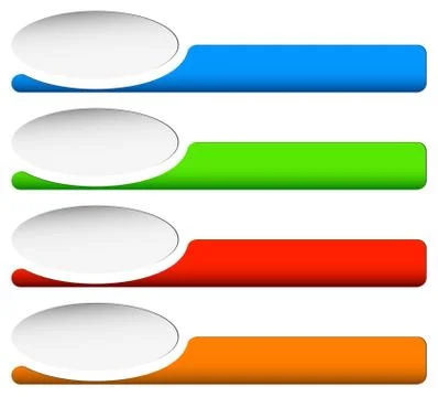 Button or banner elements. Colorful label, tag for your messages. Abstract re Stock Illustration