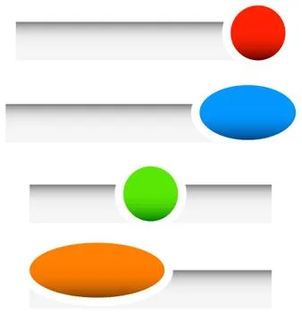 Button or banner elements. Colorful label, tag for your messages. Abstract re Stockillustratie