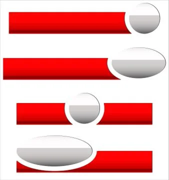 Button or banner elements. Colorful label, tag for your messages. Abstract re Illustrazione stock