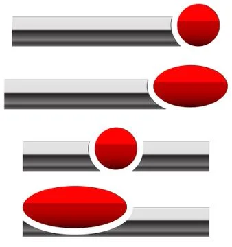 Button or banner elements. Colorful label, tag for your messages. Abstract re Illustrazione stock