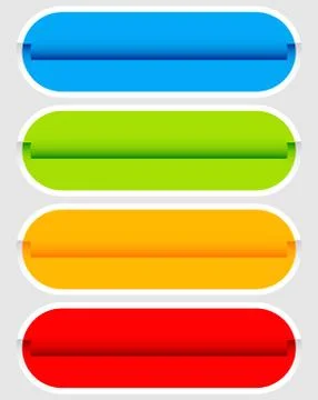 Button or banner elements. Colorful label, tag for your messages. Abstract re 库存插图