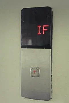 Button outside an elevator or lift Stock Photos