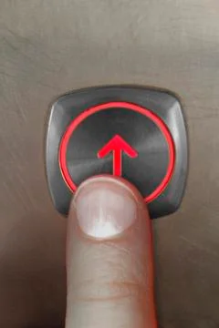 Button outside an elevator or lift Stock Photos