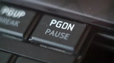 Button Page Down Black PC Keyboard Typing Stock Footage 47309784