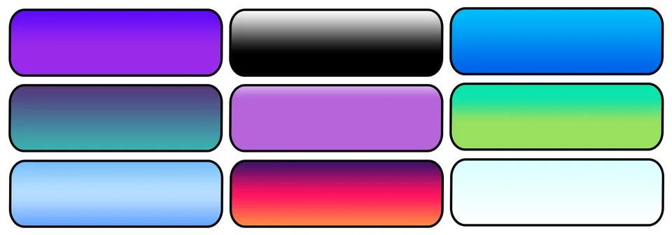 Button panel with various colors and assignable space Stock Illustration