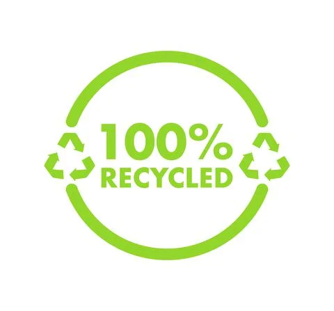 Button for paper design. Sustainable packaging. Flat 100 percent recycled for Stock Illustration