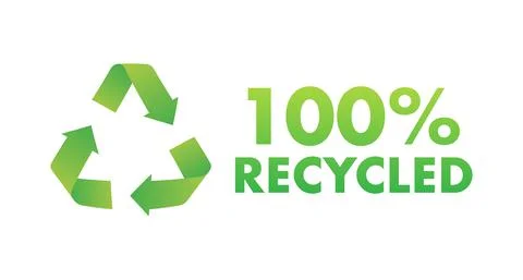Button for paper design. Sustainable packaging. Flat 100 percent recycled for Illustrazione stock