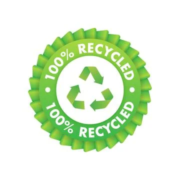 Button for paper design. Sustainable packaging. Flat 100 percent recycled for Stock Illustration