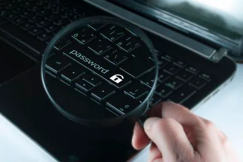 Button password Stock Photos