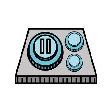 Button pause control image Stock Illustration