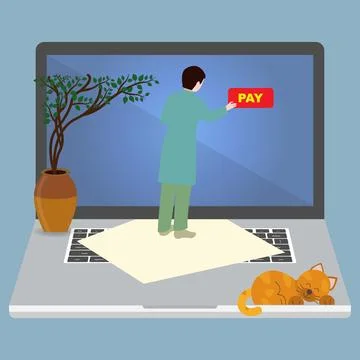 Button pay Stock Illustration