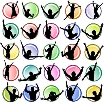 Button people Illustrazione stock