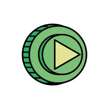 Button play game image Illustrazione stock