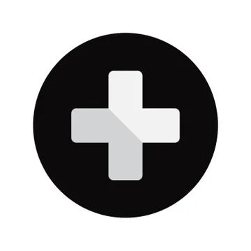 Button Plus icon Illustrazione stock