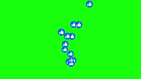 Like button pop up animation on green screen background Stock Footage 299966902