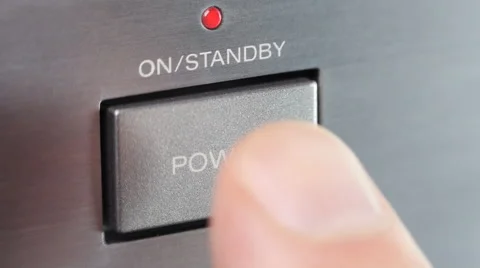 Button POWER Video stock 49643859