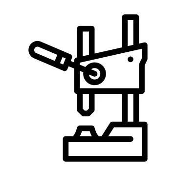 Button press sewing line icon vector illustration Stock Illustration