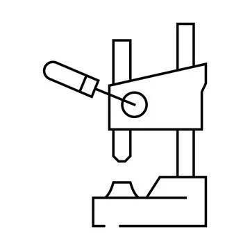 Button press sewing line icon vector illustration Illustrazione stock