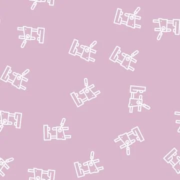 Button press sewing line vector seamless pattern Stock Illustration