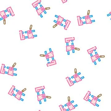 Button press sewing vector seamless pattern Stock Illustration