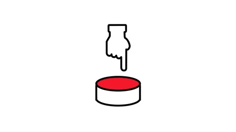 Button Press to Trigger Action Stockbeeldmateriaal 335814982