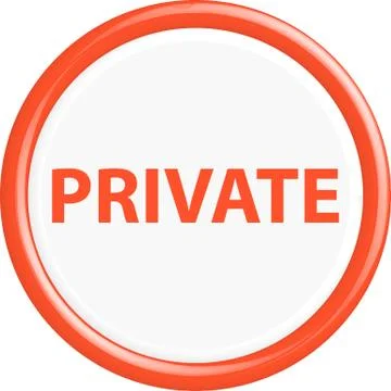 Button private Illustrazione stock