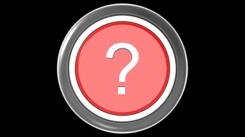 Button question mark red and white isolated 3d illustration render Stock Illustration