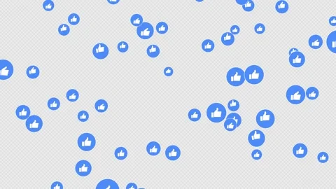 Like button, react emotion icon animated transparent background Video stock 170065716