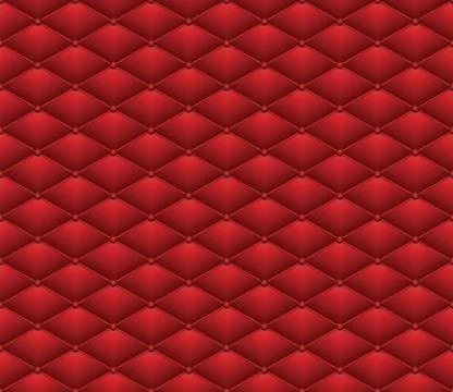 Button Red Leather seamless pattern. Abstract Luxury background vector illust Stock Illustration