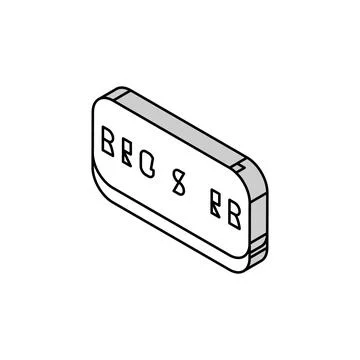 Button registration isometric icon vector illustration Stock Illustration