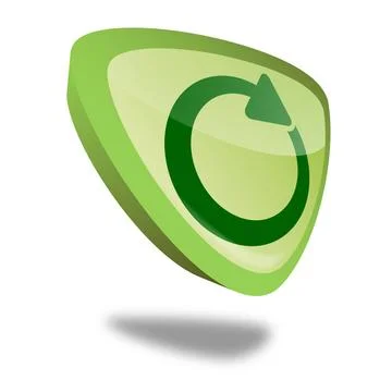 Button Reload green reload button with perspective Copyright: xZoonar.com/... Stock Photos