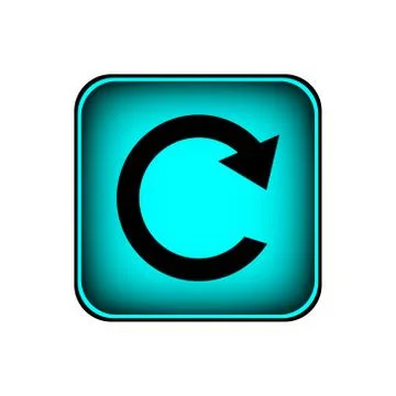 Button with repeat sign Stock Illustration