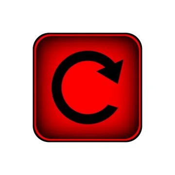 Button with repeat sign Stock Illustration