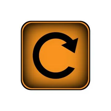 Button with repeat sign Stock Illustration