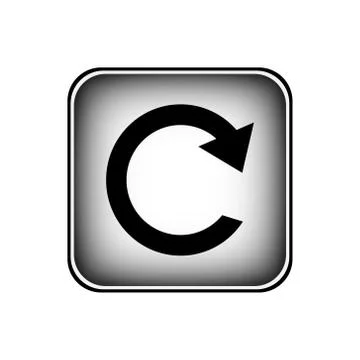 Button with repeat sign Stock Illustration