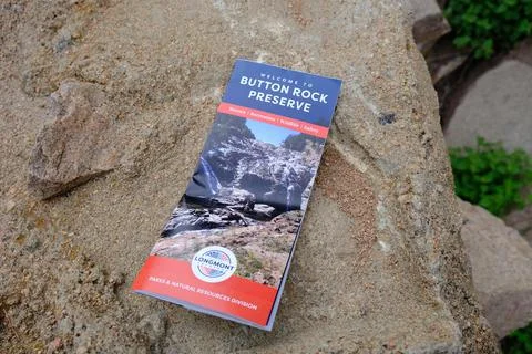 Button Rock Preserve pamphlet map Stock Photos