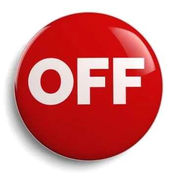 Off Button Round Red Icon Stock Illustration