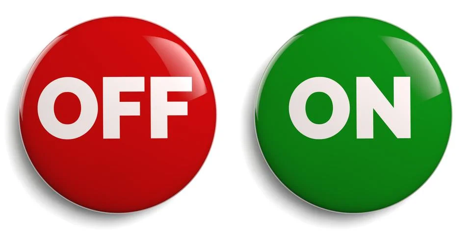 Off Button Round Red Icon Stock Illustration