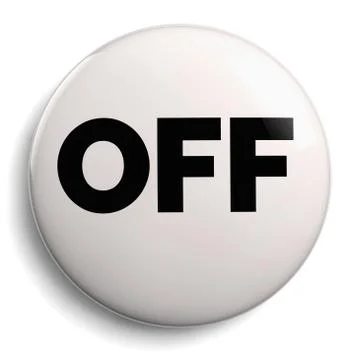 Off Button Round White Icon Stock Illustration