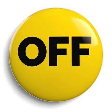 Off Button Round Yellow Icon Stock Illustration