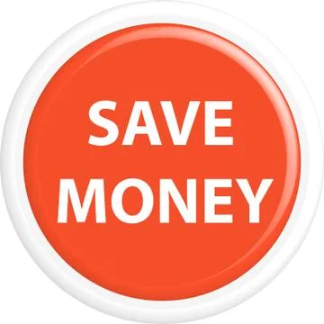 Button save money Stock Illustration