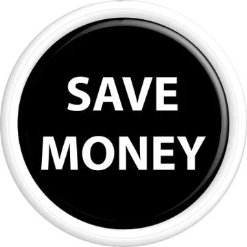Button save money Stock Illustration