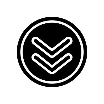 Button scroll glyph icon vector illustration Illustrazione stock