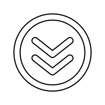 Button scroll line icon vector illustration Stock Illustration